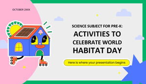 Science Subject for Pre-K: Activities to Celebrate World Habitat Day