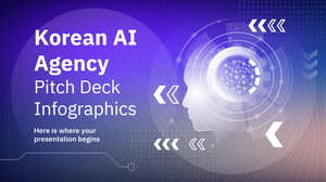 Infografiki Pitch Deck koreańskiej agencji AI