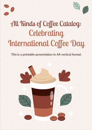 모든 종류의 커피 카탈로그: 국제 커피의 날 기념