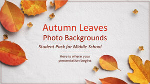 Sonbahar Yaprakları Fotoğraf Arka Planları - Ortaokul için Öğrenci Paketi