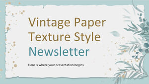 Boletim informativo de estilo de textura de papel vintage