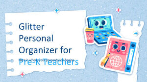 Glitter Personal Organizer für Pre-K-Lehrer