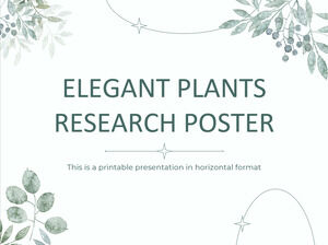 Poster de cercetare a plantelor elegante