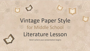 Ortaokul Edebiyat Dersi için Eski Kağıt Stili