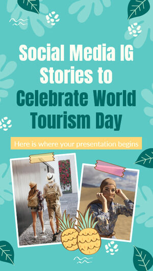 세계 관광의 날을 기념하는 소셜 미디어 IG 스토리