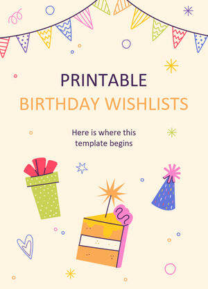 Listas de deseos de cumpleaños imprimibles
