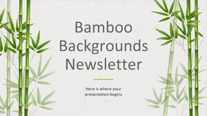 Bulletin d'information sur les arrière-plans en bambou
