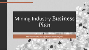 Businessplan für die Bergbauindustrie