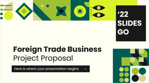 Vorschlag für ein Außenhandelsgeschäftsprojekt
