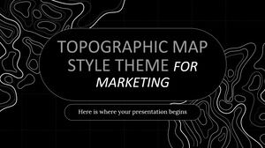 Tema de estilo de mapa topográfico para marketing