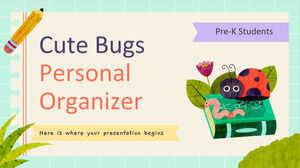 Cute Bugs Personal Organizer untuk Siswa Pra-K
