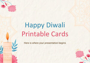 Happy Diwali druckbare Karten