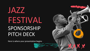 Pitch Deck pentru sponsorizarea festivalului de jazz