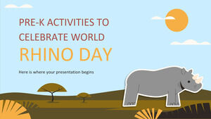 Atividades pré-K para comemorar o Dia Mundial do Rinoceronte