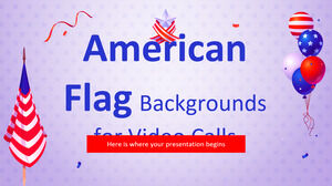 ビデオ通話用のアメリカ国旗の背景