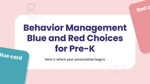 Pre-K 的行為管理藍色和紅色選擇