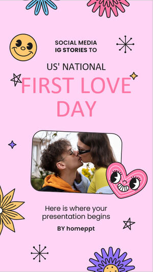Media Sosial IG Stories untuk Merayakan Hari Cinta Pertama Nasional AS