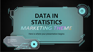 Data in Statistics Marketing Theme PowerPoint Templates Free Download