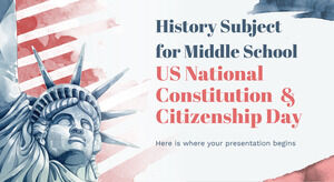 Geschichtsfach für die Mittelschule: US National Constitution & Citizenship Day