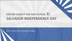 Materia di Storia per il Liceo: Festa dell'Indipendenza di El Salvador