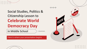 บทเรียนสังคมศึกษา การเมือง & ความเป็นพลเมืองเพื่อเฉลิมฉลองวันประชาธิปไตยโลกในโรงเรียนมัธยมต้น