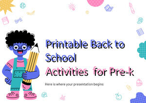 Printable Back to School Activities for Pre-K