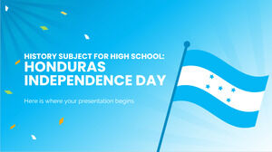 Geschichtsfach für die High School: Honduras Independence Day