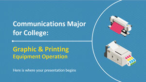 Comunicazione importante per il college: funzionamento di apparecchiature grafiche e di stampa
