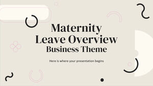 Visão geral da licença maternidade Tema de negócios