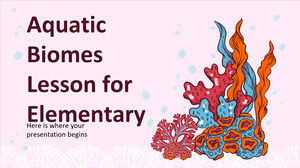 Aquatische Biome-Lektion für Grundschüler