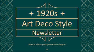 Newsletter im Art-Deco-Stil der 1920er Jahre