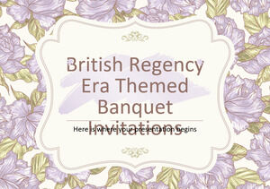 Invitations de banquet sur le thème de l'ère de la régence britannique