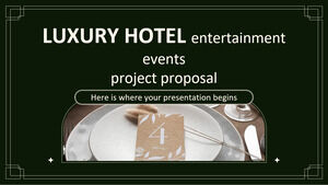 Propuesta de proyecto de eventos de entretenimiento de hotel de lujo
