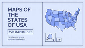 Карты штатов США для начальной школы