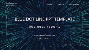 Blue dot line business PowerPoint Templates