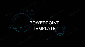 Space Planet Dynamic Meteor PPT Template