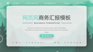 Green and Fresh Website Style Business Report PPT Template Download