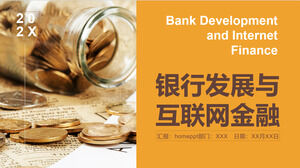 銀行發展與互聯網金融PPT模板下載