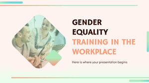 Treinamento em Igualdade de Gênero no Local de Trabalho