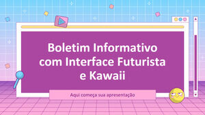 Informativer Newsletter mit futuristischer und Kawaii-Oberfläche