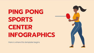 Infográficos do centro esportivo de pingue-pongue