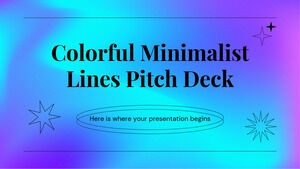 Deck de apresentação de linhas minimalistas coloridas
