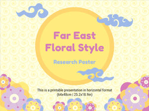 Poster de cercetare în stilul floral din Orientul Îndepărtat