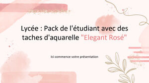Lise Eğitimi için Elegant Rose Suluboya Lekeleri Öğrenci Paketi