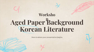 古い紙の背景韓国文学ワークショップ