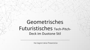 Geometric futurist Duotone Style Tech Pitch Deck