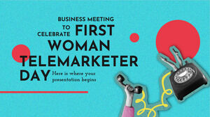 Business Meeting to Celebrate First Woman Telemarketer Day