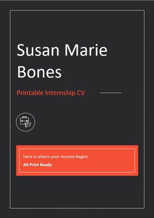Printable Internship CV
