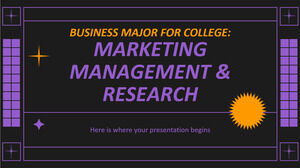 대학 경영 전공: 마케팅 관리 및 연구