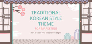 Маркетинговая тема в традиционном корейском стиле